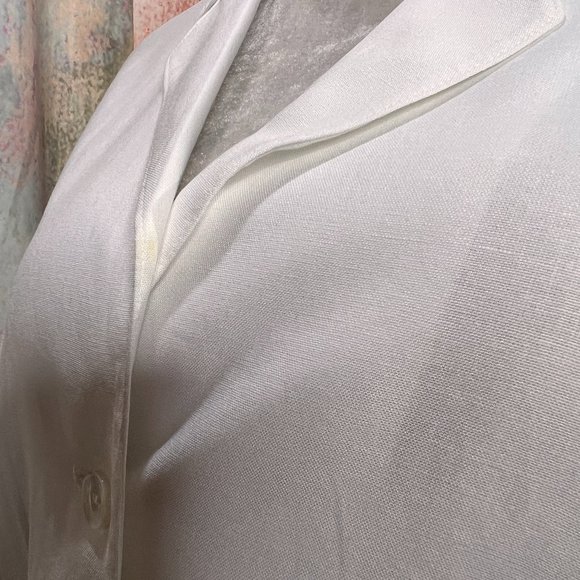 πViscose - Linen Button Down Blouse with 3/4 Sleeves - Picture 8 of 14